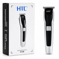HTC AT-538 Professional Rechargeable Hair Clipper Trimmer | Cordless Design, T-Blade Precision, For Men, Black & Silver