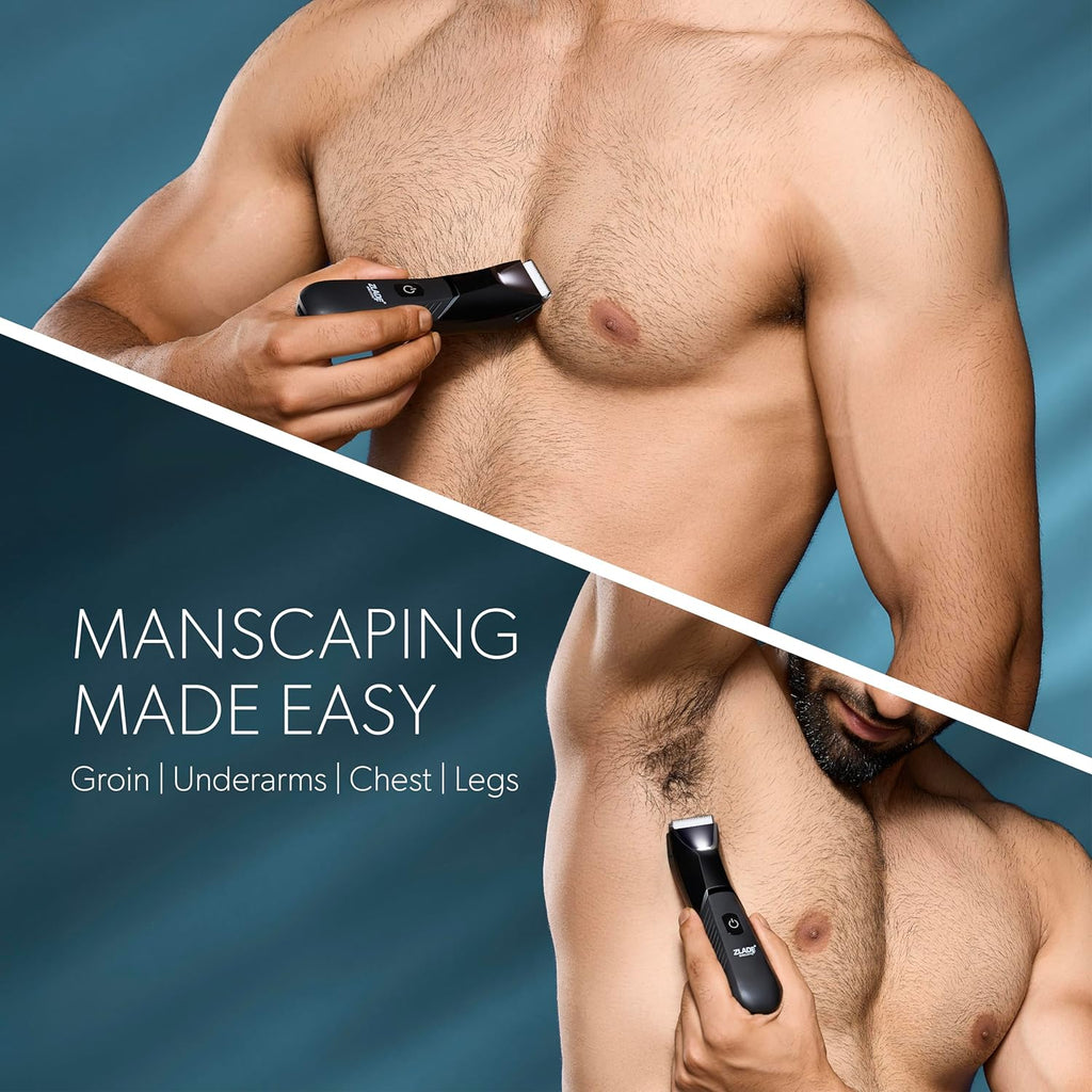 Ballistic Lite Plus Manscaping Trimmer for Men | Full Body, Beard, Balls, Pubic Hair & Private Parts Groomer | SafeEdge Ceramic Blades, No Nicks...