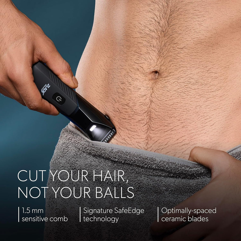 Ballistic Lite Plus Manscaping Trimmer for Men | Full Body, Beard, Balls, Pubic Hair & Private Parts Groomer | SafeEdge Ceramic Blades, No Nicks...